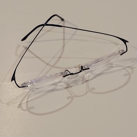 CHARMANT CH8600E BL Titanium Womens Rimless Eyeglasses 99-19-140 - Picture 9 of 13